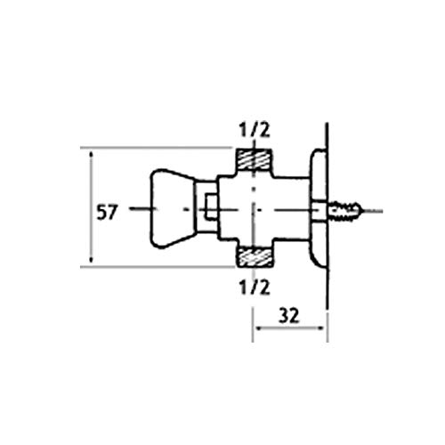 Rubinetto temporizzato per doccia montaggio esterno a parete Tremolada art. 468