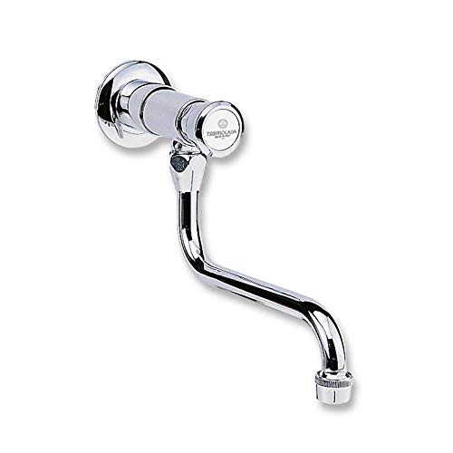 Rubinetto a muro frontale temporizzato lavabo a canna girevole Tremolada 462 A