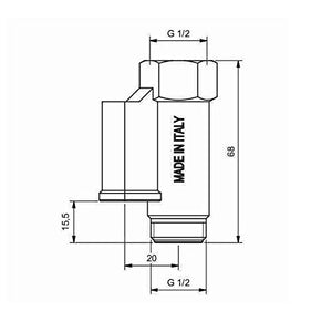 Valvola di sicurezza g 1/2 m x 1/2 f verticale 0510 Ritmonio