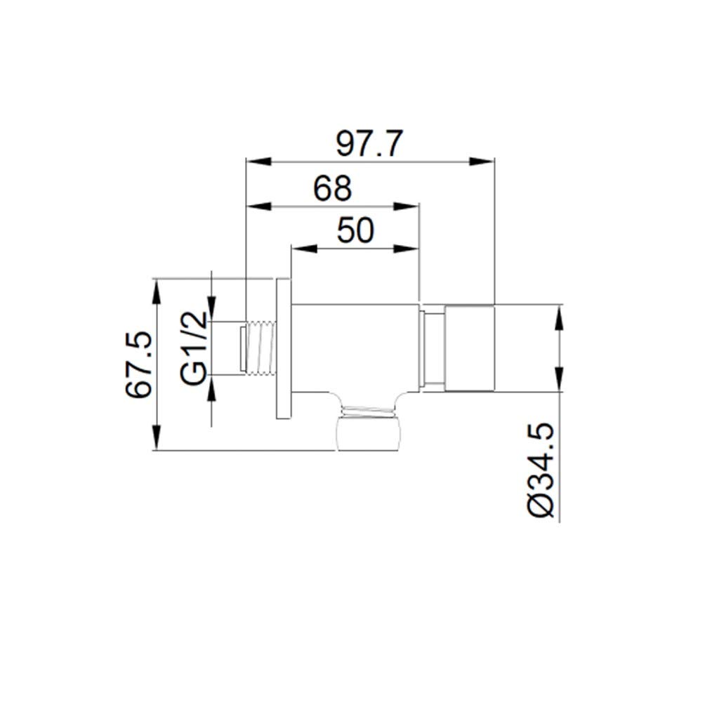 Rubinetto di scarico per orinatoio temporizzato in ottone cromato 07510.N Nofer