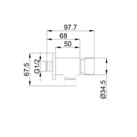 Rubinetto di scarico per orinatoio temporizzato in ottone cromato 07510.N Nofer
