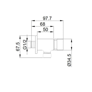 Rubinetto di scarico per orinatoio temporizzato in ottone cromato 07510.N Nofer