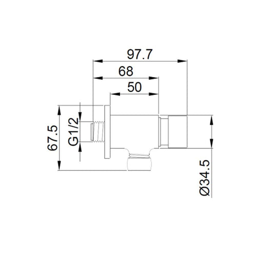 Rubinetto di scarico per orinatoio temporizzato in ottone cromato 07510.N Nofer