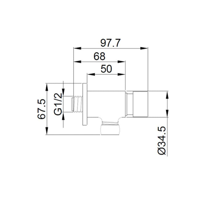 Rubinetto di scarico per orinatoio temporizzato in ottone cromato 07510.N Nofer