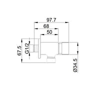 Rubinetto di scarico per orinatoio temporizzato in ottone cromato 07510.N Nofer