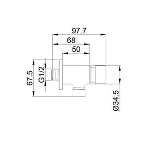 Rubinetto di scarico per orinatoio temporizzato in ottone cromato 07510.N Nofer