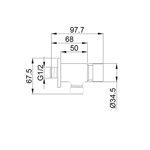 Rubinetto di scarico per orinatoio temporizzato in ottone cromato 07510.N Nofer