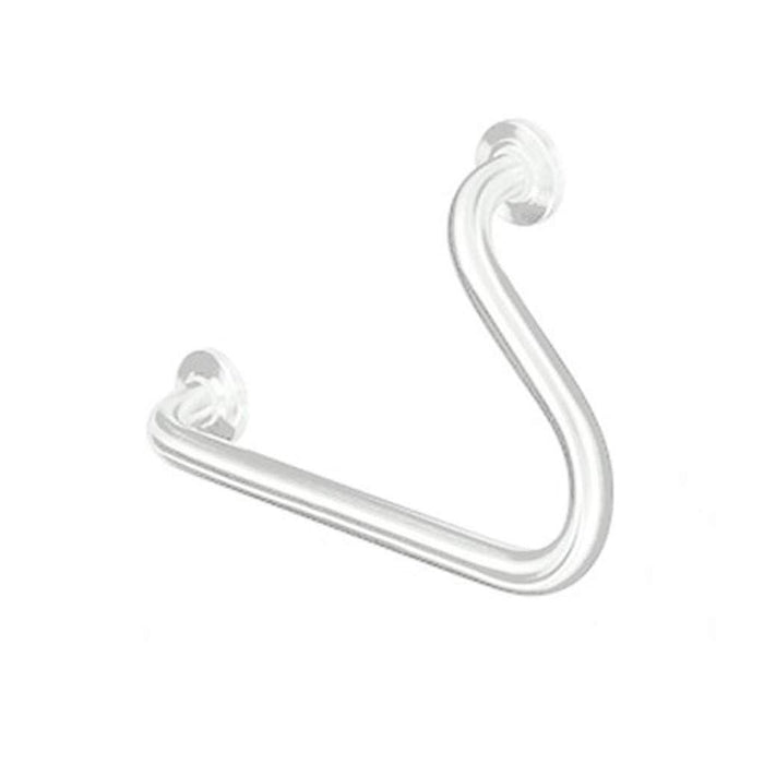 Barra diagonale coprimano di sostegno doccia disabili inox bianca nofer 15069.w