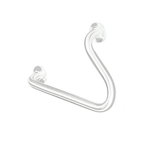 Barra diagonale coprimano di sostegno doccia disabili inox bianca nofer 15069.w