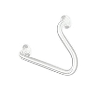 Barra diagonale coprimano di sostegno doccia disabili inox bianca nofer 15069.w