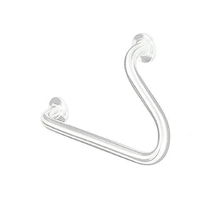 Barra diagonale coprimano di sostegno doccia disabili inox bianca nofer 15069.w