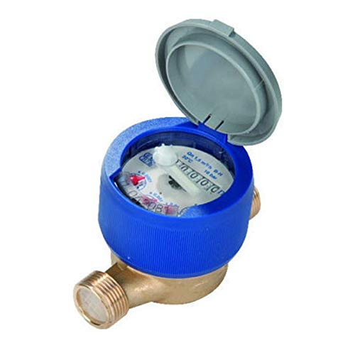 Contatore per acqua fredda lettura diretta con raccordi 1/2 asciutto Gioanola