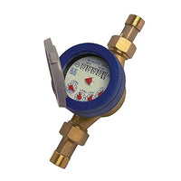 Contatore per acqua fredda lettura diretta con raccordi 1/2 asciutto Gioanola