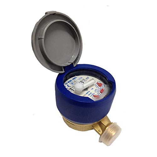 Contatore per acqua fredda lettura diretta con raccordi 1/2 asciutto Gioanola