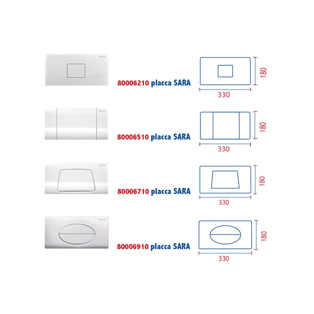 Nuova Placca cassetta sara slim cromata sostituisce 80006710 pucci 80179662