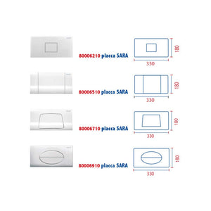 Nuova Placca cassetta sara slim cromata sostituisce 80006710 pucci 80179662