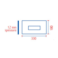 Nuova Placca cassetta sara slim cromata sostituisce 80006710 pucci 80179662