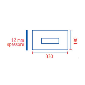 Nuova Placca cassetta sara slim cromata sostituisce 80006710 pucci 80179662