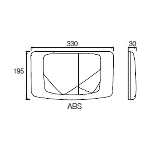 Placca doppio scarico cromata cassetta rios angel medusa VS0828535 valsir