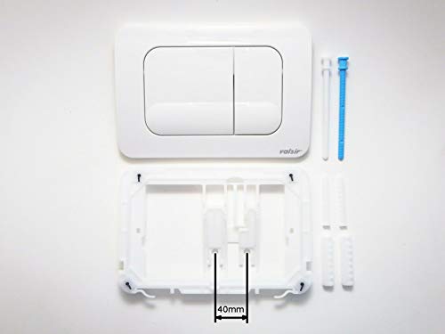 Placca bianca ricambio bagno doppio scarico 245x165 vs0870501 valsir