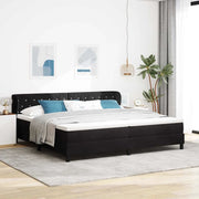 Letto a molle con materasso Nero 200 x 200 cm Velluto 3340354
