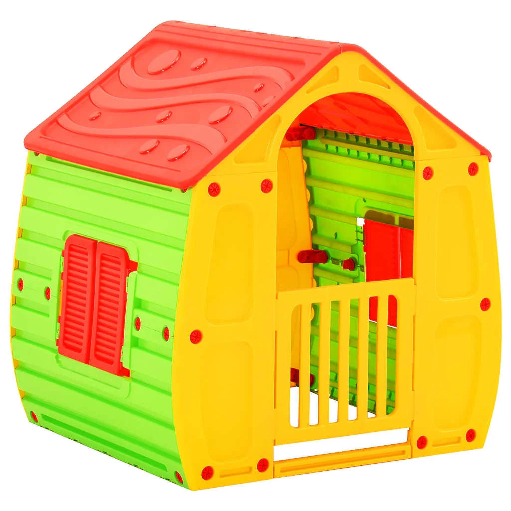 Area giochi per bambini 102 x 90 x 109 cm rosso verde giallo 02_0005115