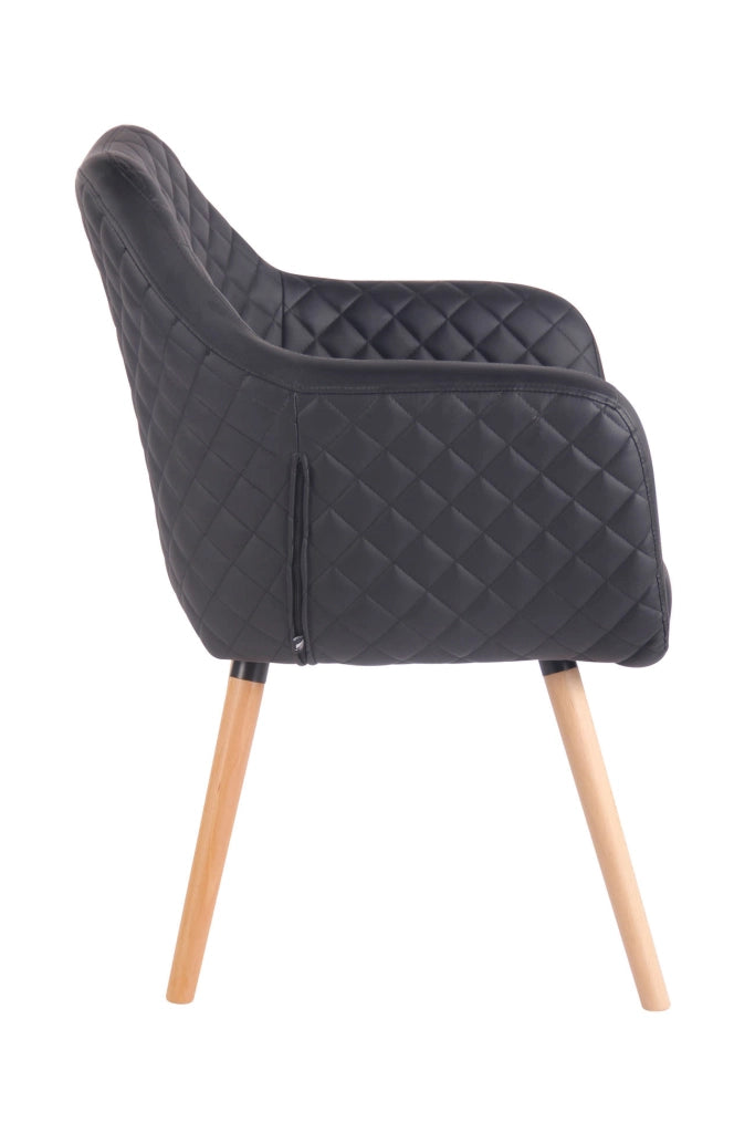 Poltroncina Design Gent In Similpelle natura,nero