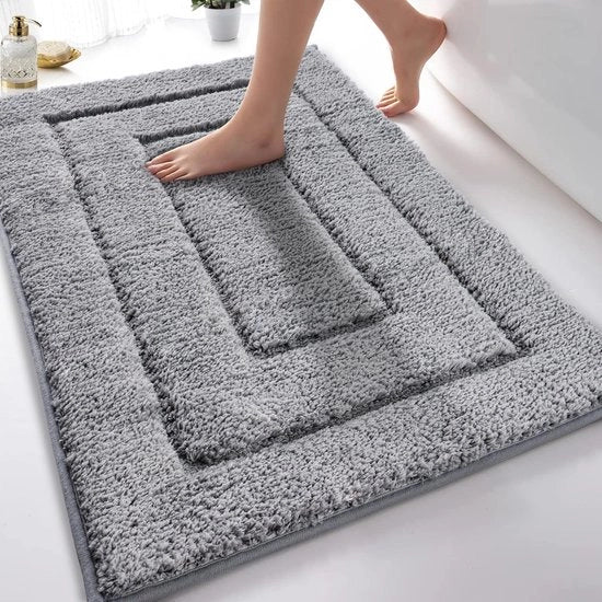 Tappeto Antiscivolo per Bagno - Assorbente Microfibra - Morbido e Comodo - 70 x 120 cm - Adatto per Doccia e WC - Lavabile a Macchina - Tappeto per Bagno
