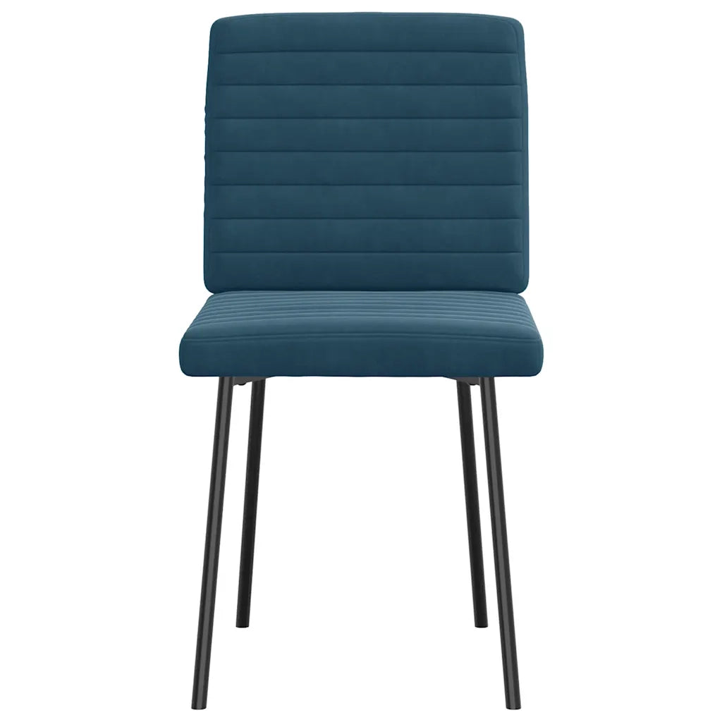 Sedie da Pranzo 4 pz Blu in Velluto 3315266