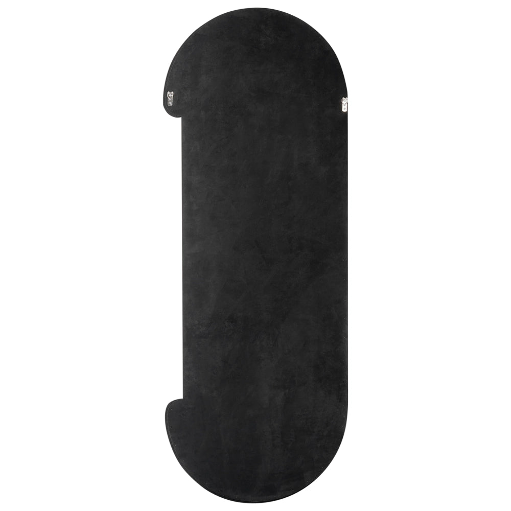Specchio da parete in MDF nero con cornice in vetro 54 x 158 cm Forma irregolare Decorativo a parete Pezzo d'arredo in stile moderno