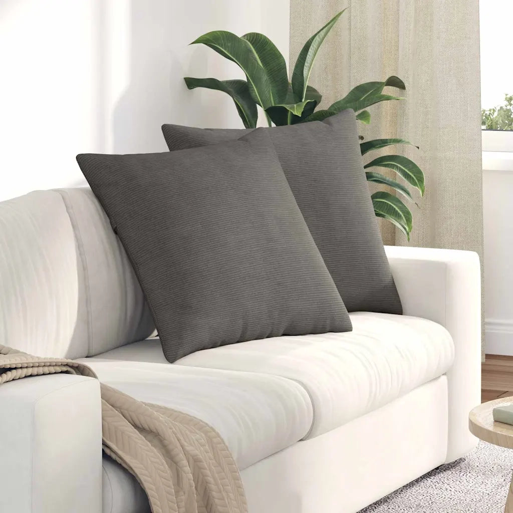 Cuscini da Divano 2 pz | Cuscini per sedie Grigio chiaro 80 x 80 cm
