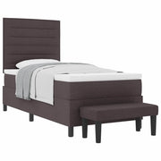 Letto a molle con testiera Marrone Scuro 80 x 200 cm Tessuto 3343949