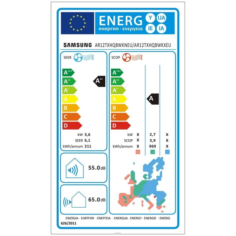 SAMSUNG F-AR12MLB CLIMATIZZATORE MONOSPLIT 12000 BTU MALIBU' GAS R32 CLASSE A++/A MOTORE INVERTER