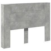 Testiera | Testata con Mobile e LED Calcestruzzo 140 x 16,5 x 103,5 cm