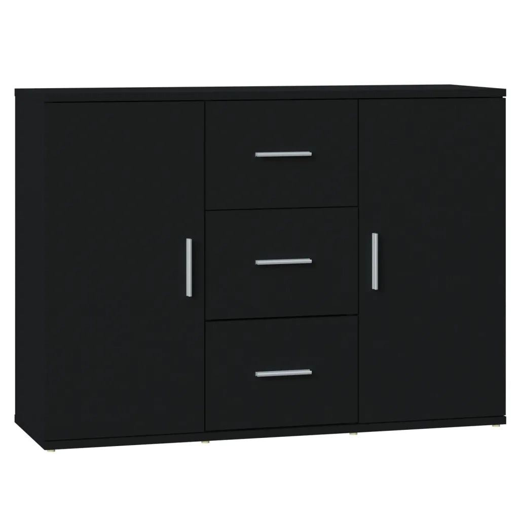 Credenza | Madia | Buffet da pranzo | Armadio da pranzo Nera 91x29,5x65 cm in Legno Multistrato