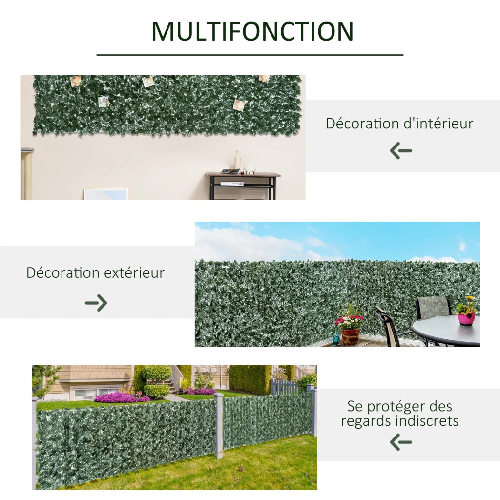 Siepe Artificiale Frangivista ¨C Xylo ¨C Verde Anti-UV 240x100 cm Fogliame Realistico