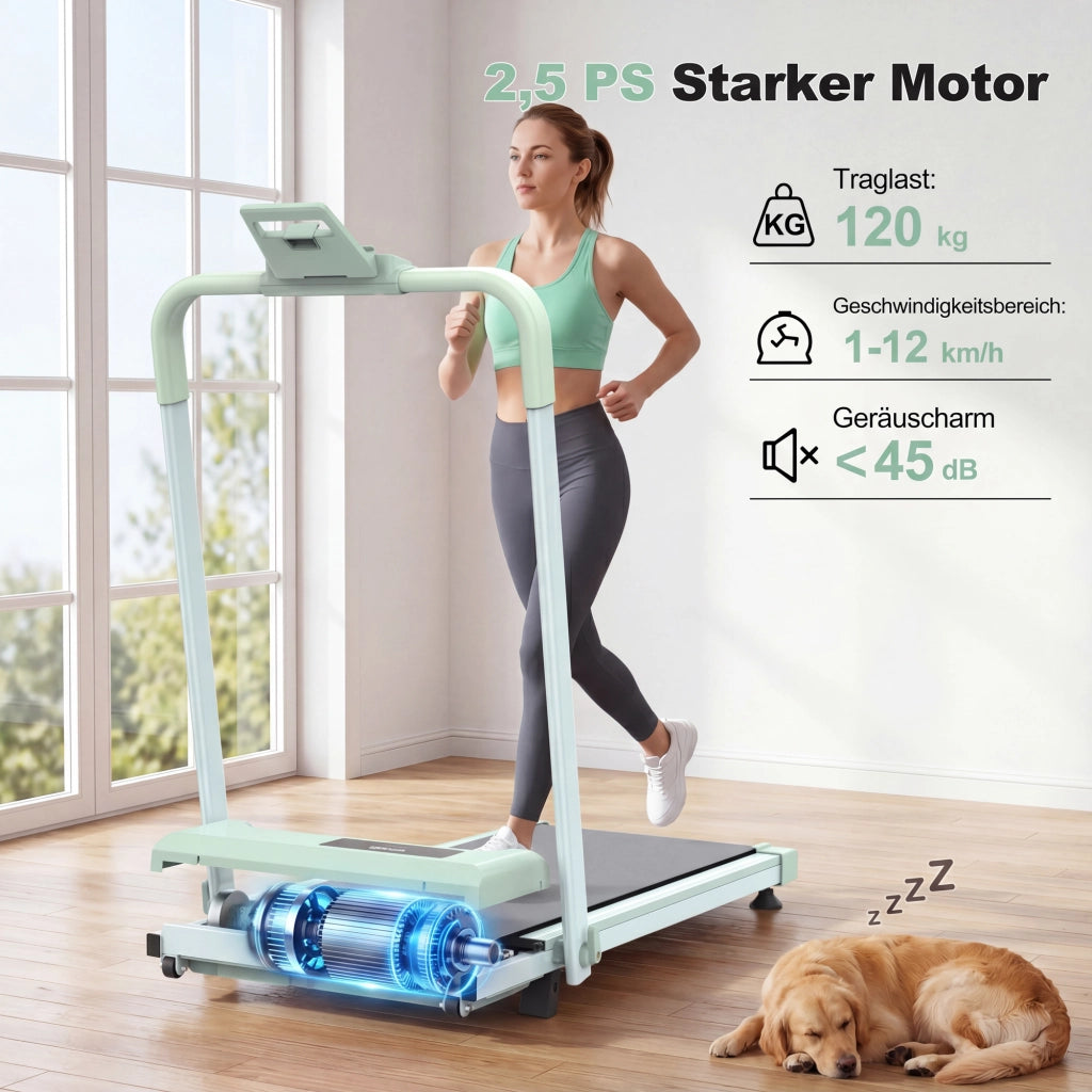 TAPPETO CORSA 3-IN-1 PIEGHEVOLE CON INCLINAZIONE 10% VERDE IN ACCIAIO