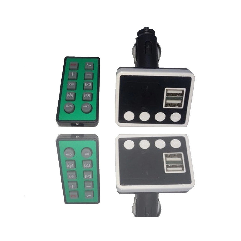 Trade Shop - Ricevitore Modulatore 3in1 A642 Audio Bluetooth 2 Usb 1200ma Batterie Smartphone -