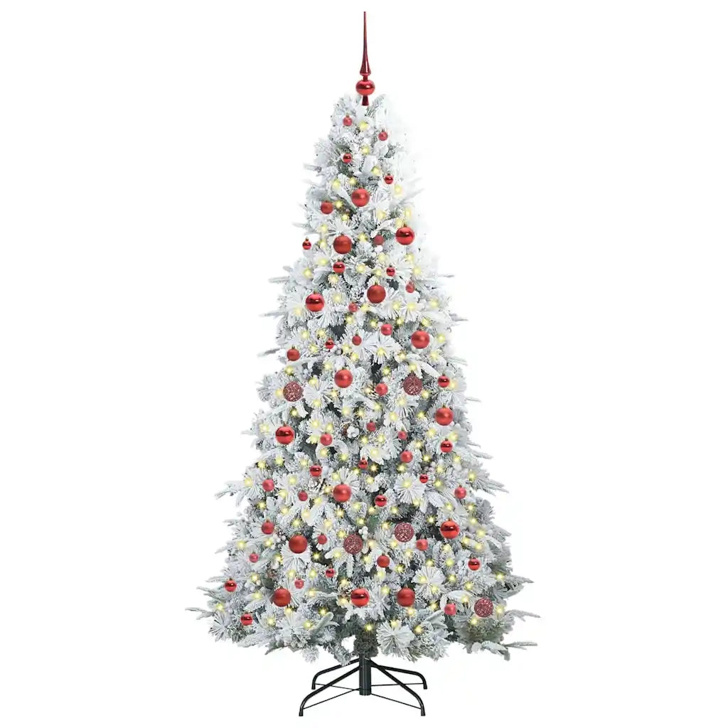 Albero di Natale Artificiale con Rami Pieghevoli Bianco 180 cm 3397484
