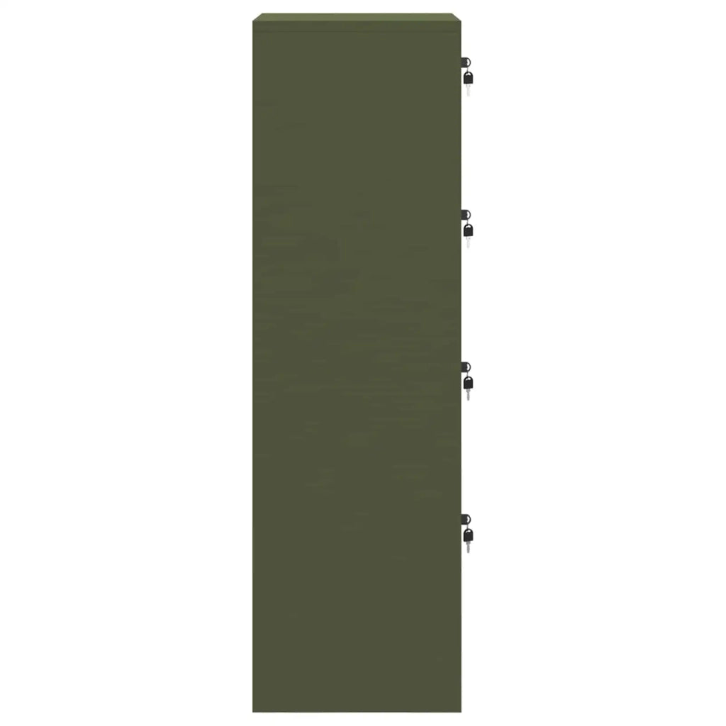 Armadio per File con cassetto Verde oliva 45,5 x 42 x 139 cm