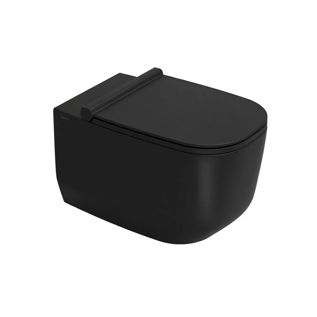 Sanitari sospesi WC e Bidet in Ceramica Copriwater soft-close Ceramiche Dolomite serie ALBA - Nero Opaco