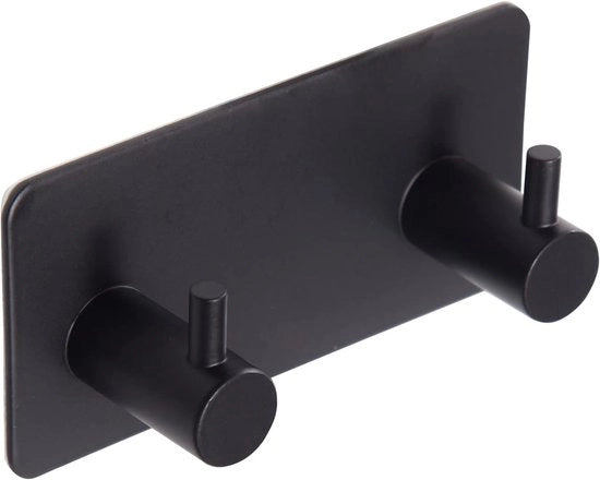 Fissi magnetici in acciaio inox nero - 2 pezzi - Alta resistenza per bagno e cucina (senza perforazione)