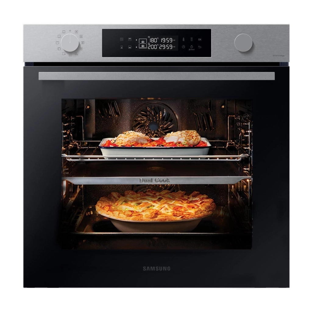 Samsung NV7B44403BS Forno Elettrico Multifunzione da incasso a Vapore Dual Cook Capacita' 76 Litri Classe Energetica A 40 Programmi Wi-Fi Nero-Acciaio Inossidabile