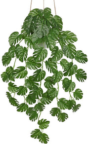 Monstera in vaso 72CM Pianta artificiale a cascata Pianta decorativa a cascata Pianta artificiale per decorazione di soggiorno Pianta artificiale per decorazione di camera da letto Pianta artificiale per decorazione di cucina