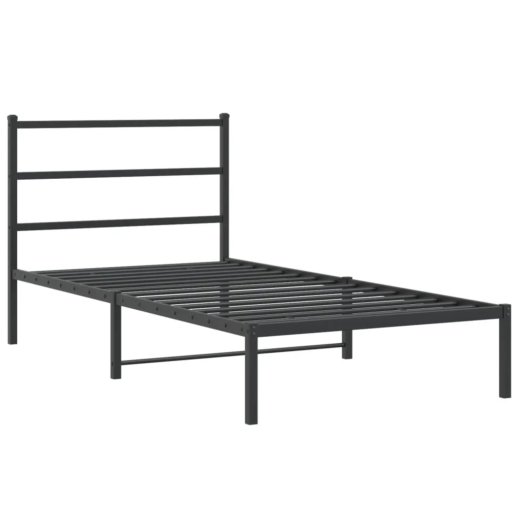 Giroletto con Testiera Metallo Nero 100x200 cmcod mxl 134505