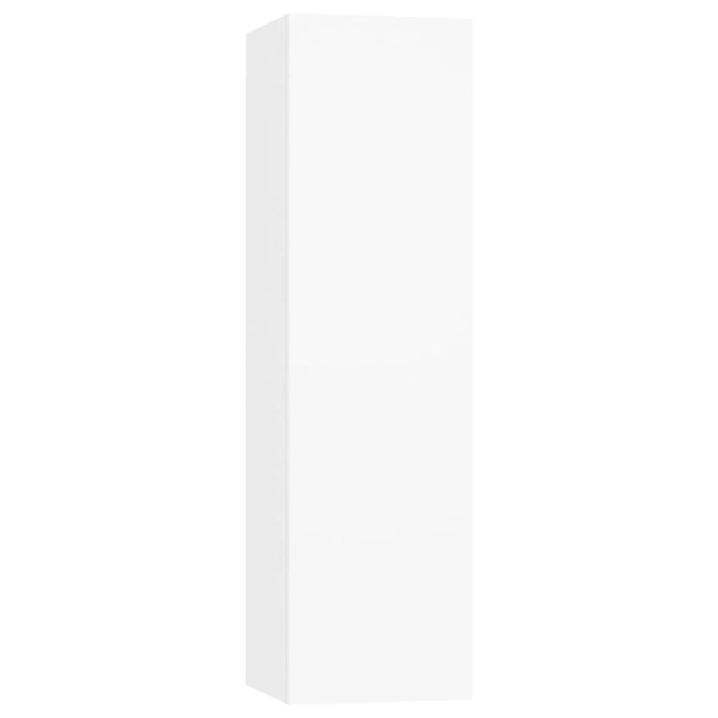 Set di mobili da 7 pezzi tra cui armadio credenza mobile TV televisore per soggiorno camera da letto salotto legno ingegnerizzato bianco 02_0025156