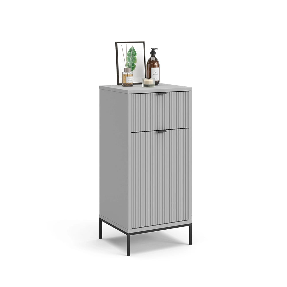 Vicco Mobiletto bagno Grigio 40 x 87 cm con anta e cassetto