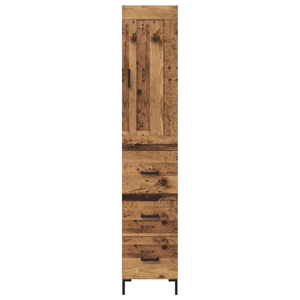Credenza | Madia | Buffet da pranzo | Armadio da pranzo Legno vecchio 34,5 x 34 x 180 cm Legno multistrato