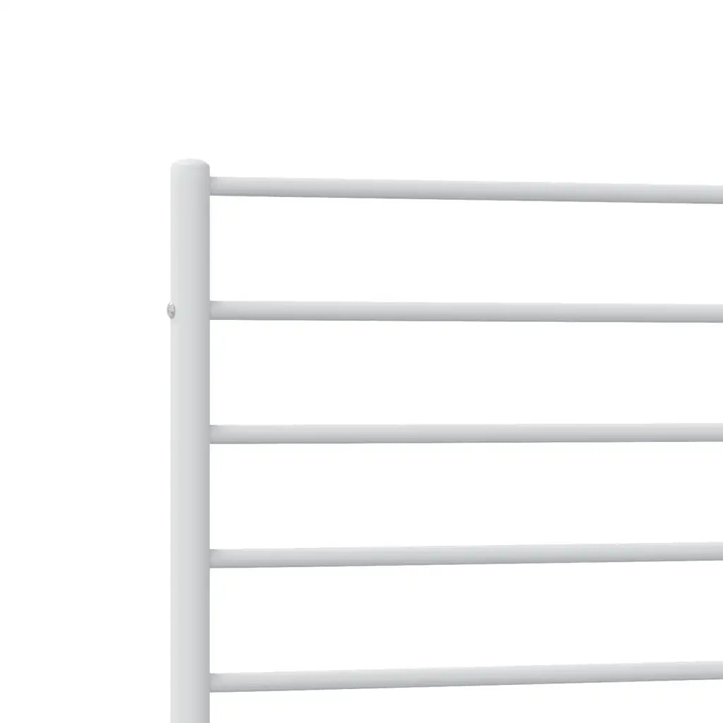 Giroletto con Testiera e Pediera-Struttura Letto Metallo Bianco 90x190 cm 545097