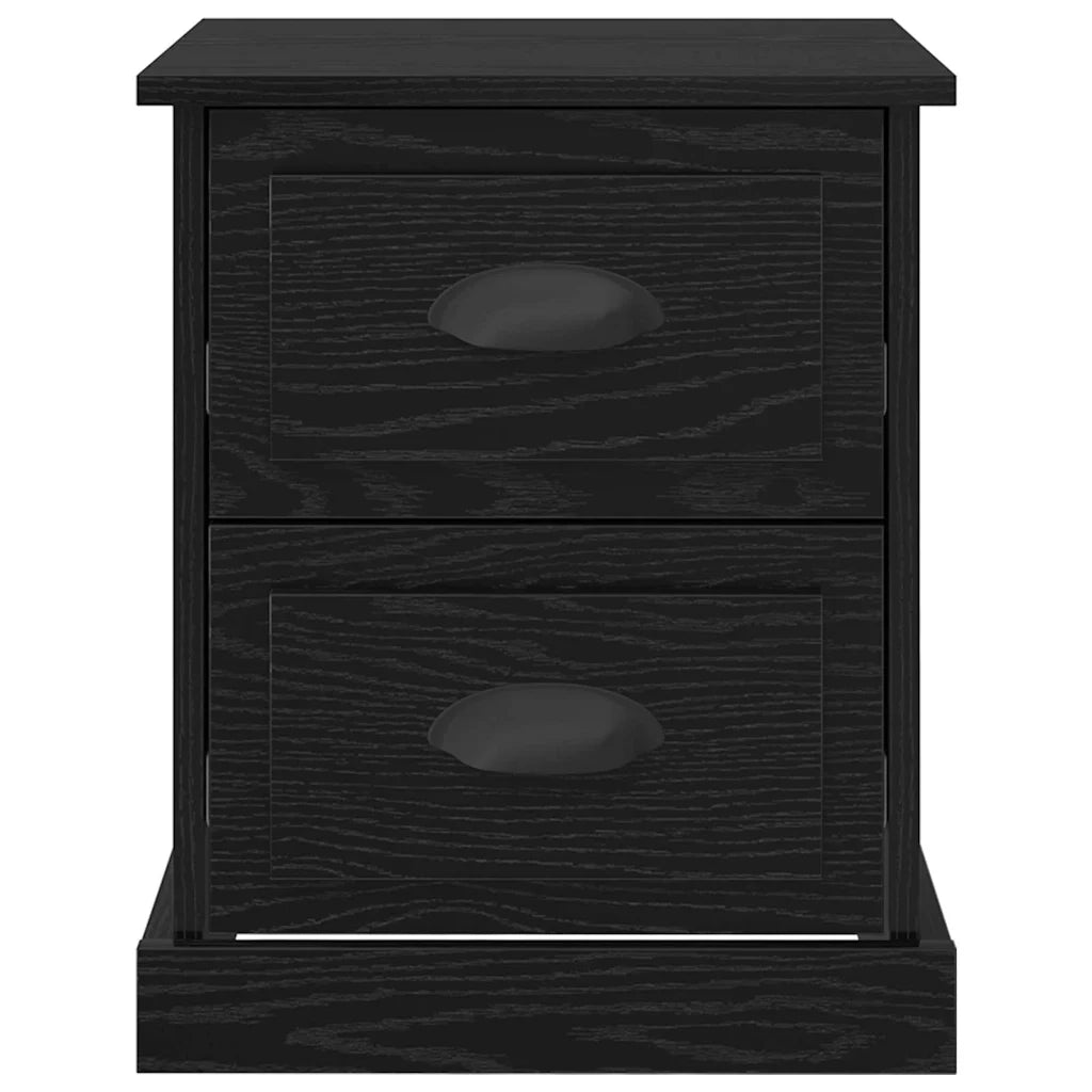 Armadio da Notte con cassetto Rovere Nero 39 x 39 x 47.5 cm 881332